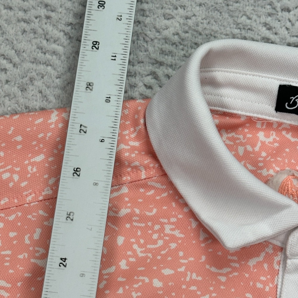 Bad Birdie Men's Golf Polo Shirt Size Large Peach - Picture 6 of 9